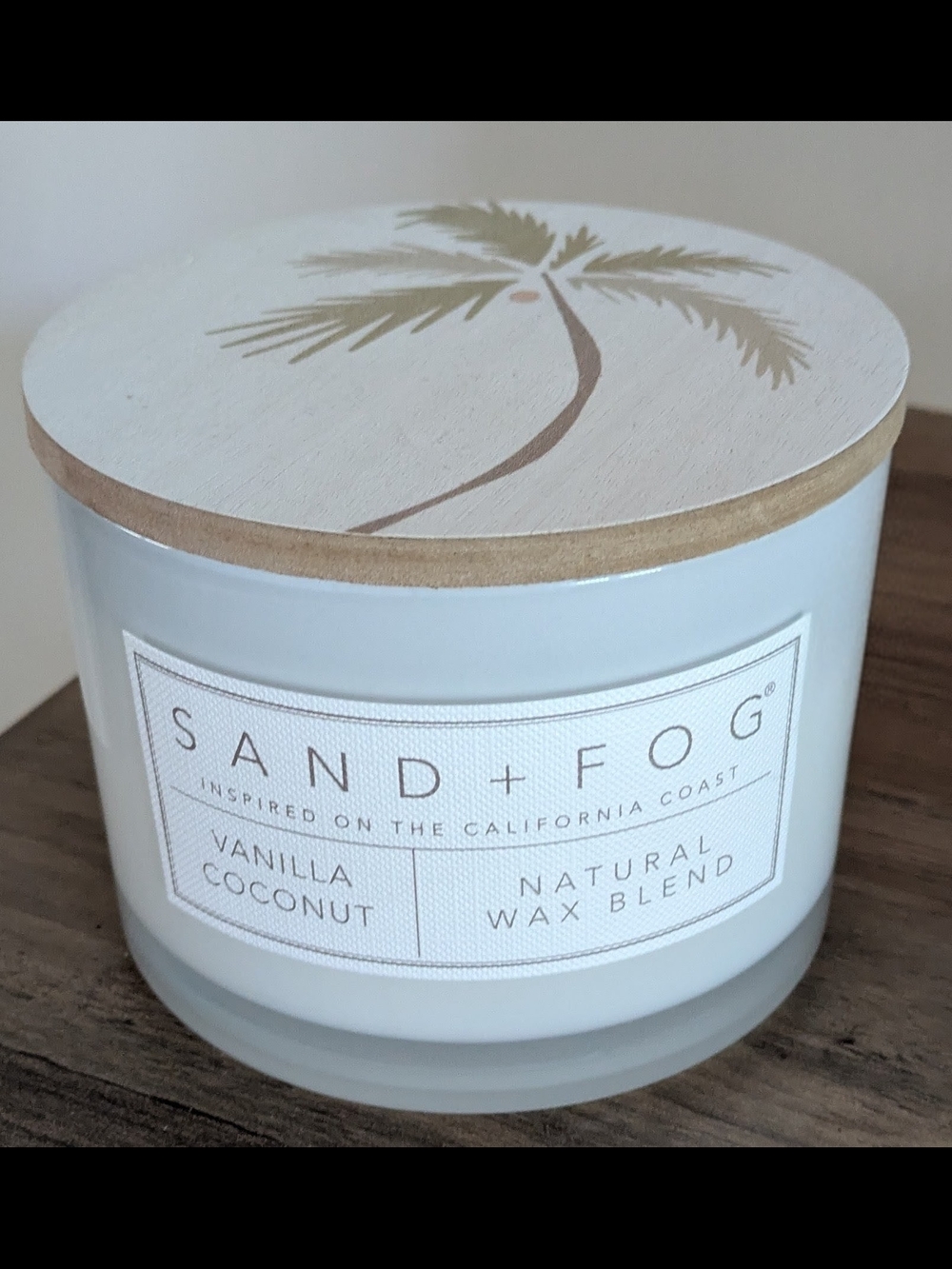 SAND + FOG Vanilla Coconut Scented Candle - White